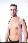 Handsome Spanish gay businessman Hugo Martin goes topless & shows his six pack