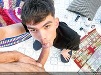 Hot twink Manuel Skye enjoys doggystyle anal sex with his stepdad