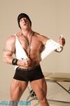Bodybuilder Rob Diesel strips during his workout & shows his huge body & dick