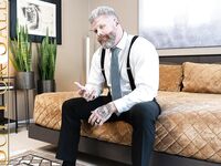 Mature gay with a big dick enjoys hardcore anal sex with a good-looking twink