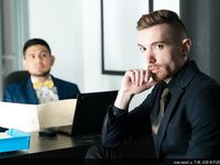 Muscular hunk wanks while showing off his irresistible big dick