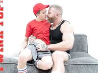 Hairy gay coach Marko getting rimmed and fucked by twink Jack Andram