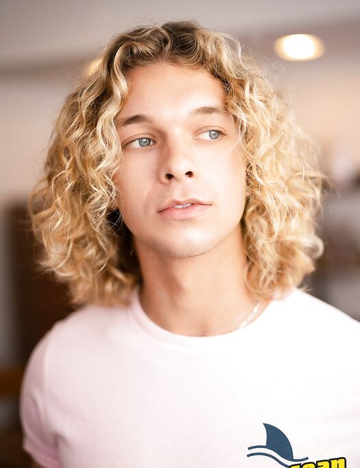 Handsome fit gay boy Shawn Brooks shows off his big dick and his big balls