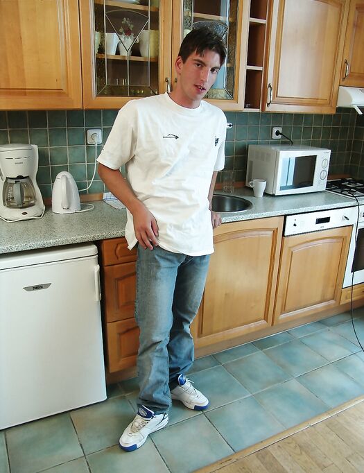 Hung guy Jimmy 7 strips naked & jerks his uncut cock until he ejaculates